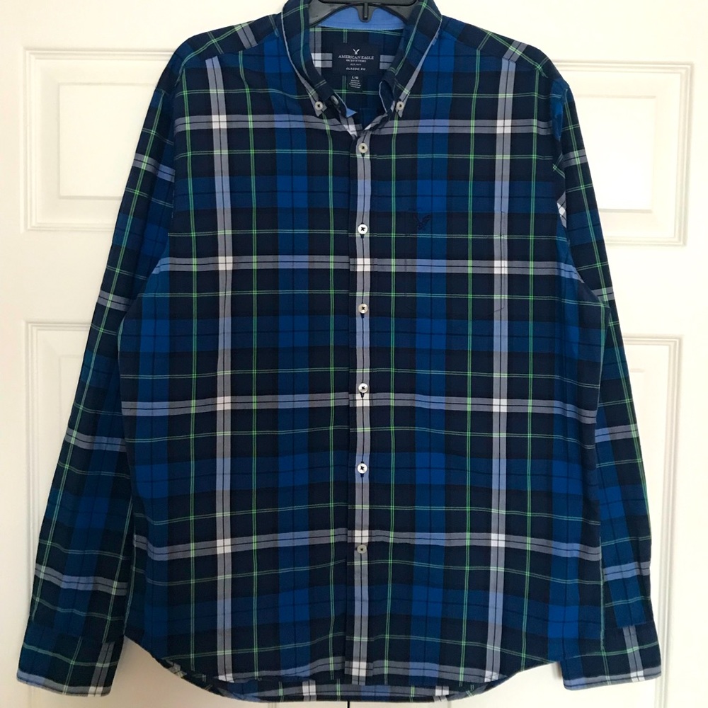 American Eagle Plaid Classic Fit Shirt (NWOT) - Picture 1 of 11